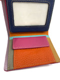 Color Block Leather Wallet