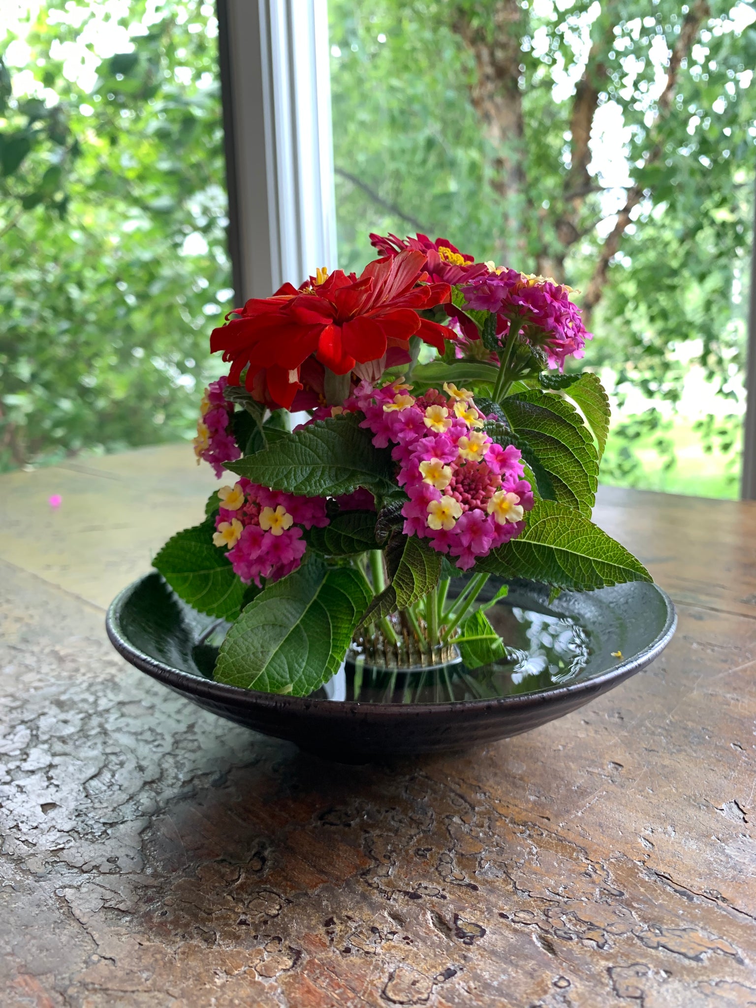 Ceramic Dish with Flower Frog – O'Day Cache