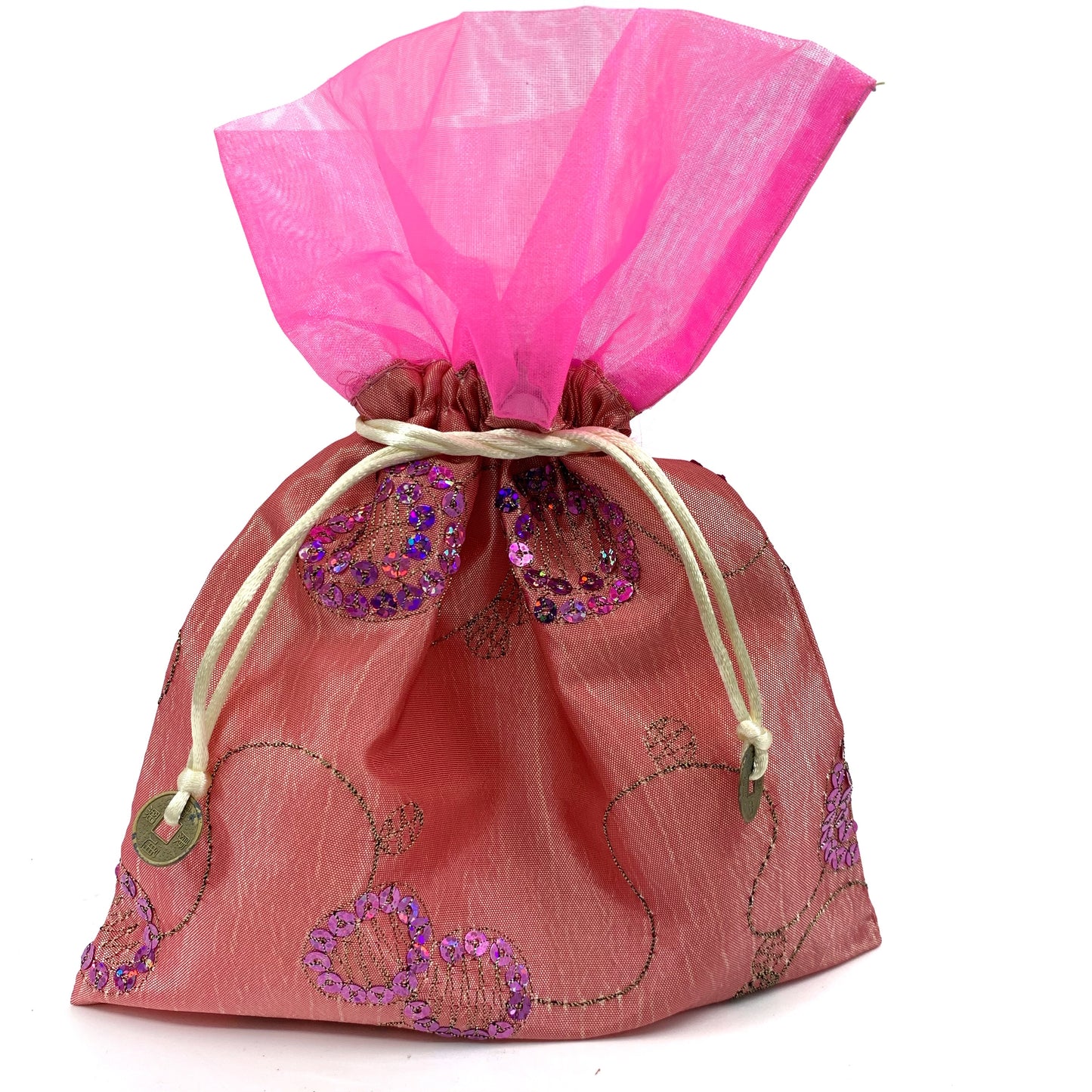 Sequined Drawstring Pouch