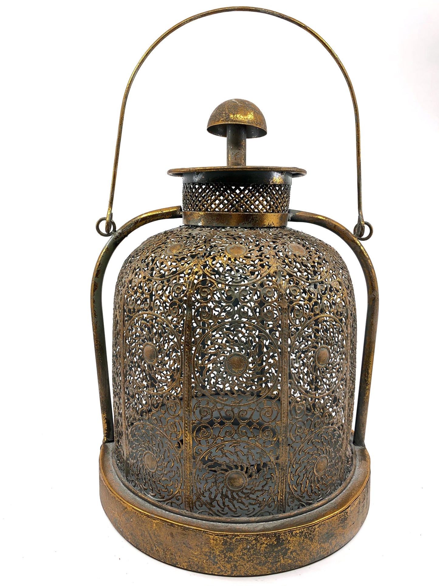 Rustic Gold Metal Lantern