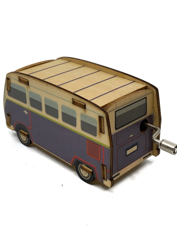 Wooden Bus Music Box
