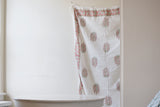 Block Print Cotton With Pom Poms