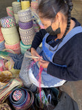 Oaxacan Handwoven Basket Pink Large