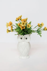 White Owl Vase