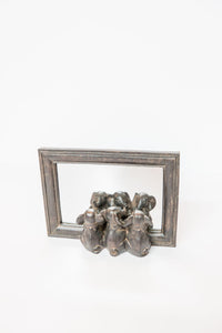 Elephants Peeking In Mirror