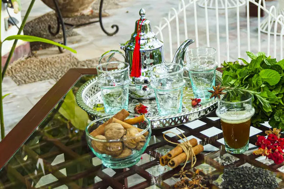 Hand Blown Moroccan Serving Bowl