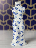 Porcelain Asian Dress Shape Vase