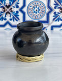 Black Pottery Round Pot