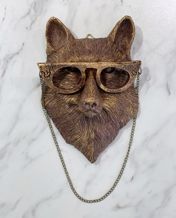 Fox With Glasses Wall Hanging – O BOLD FOX HEAD METAL KEYRING