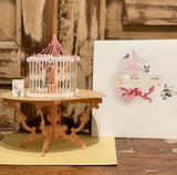 3D Bird Cage Greeting Card