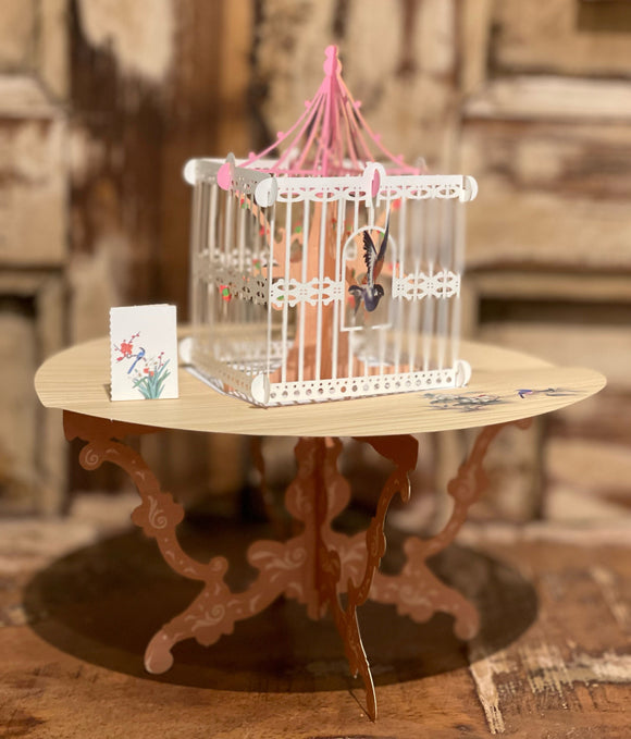 3D Bird Cage Greeting Card