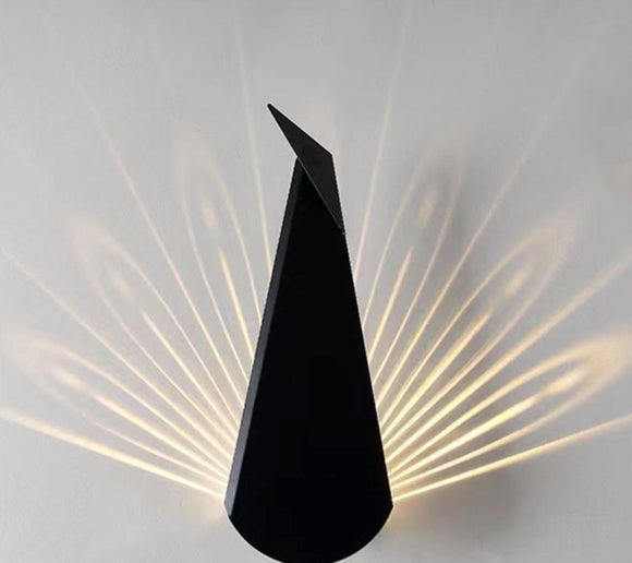 Black Peacock Wall Light