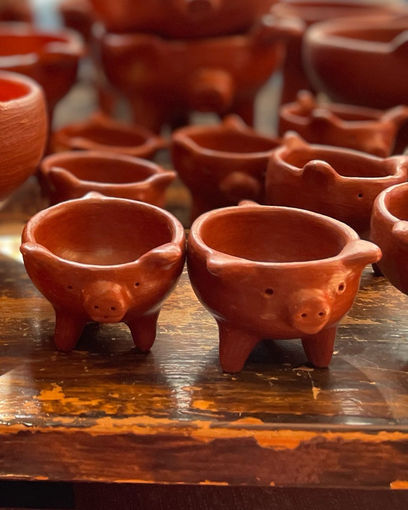 Handmade Clay Pigs Small