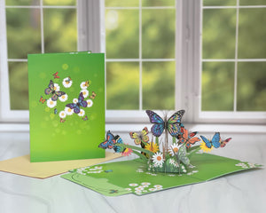 Green Pop-up Card & Butterfly