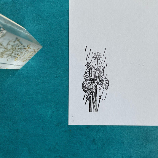 Summer Lucite Rubber Stamp