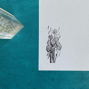 Summer Lucite Rubber Stamp