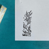 Plum Lucite Rubber Stamp