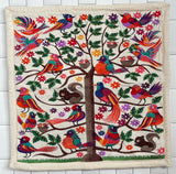 Embroidered Tree Pillow 20" X 20"