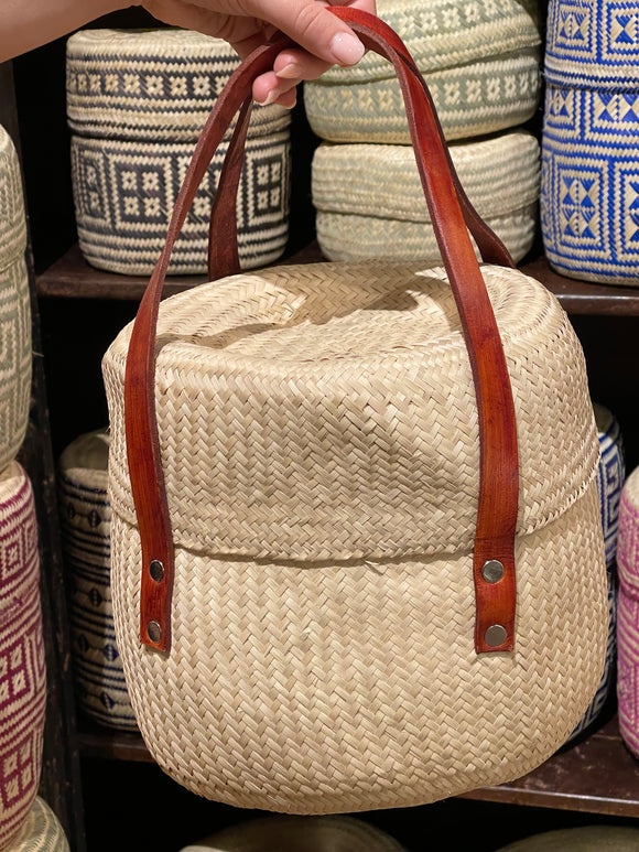 Hat Box Handwoven Purse