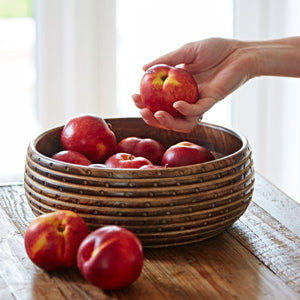 Handmade Natural Carved Mango Wood Bowl