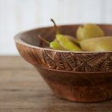 Handmade Carved Wood Bowl