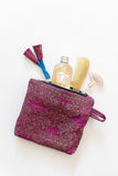 Kantha Zipper Pouch-Purple