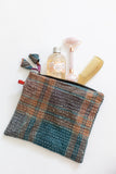 Kantha Zipper Pouch-Plaid