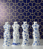 Porcelain Asian Dress Shape Vase