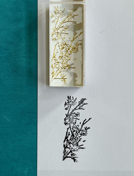Spring Lucite Rubber Stamp