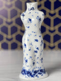 Porcelain Asian Dress Shape Vase