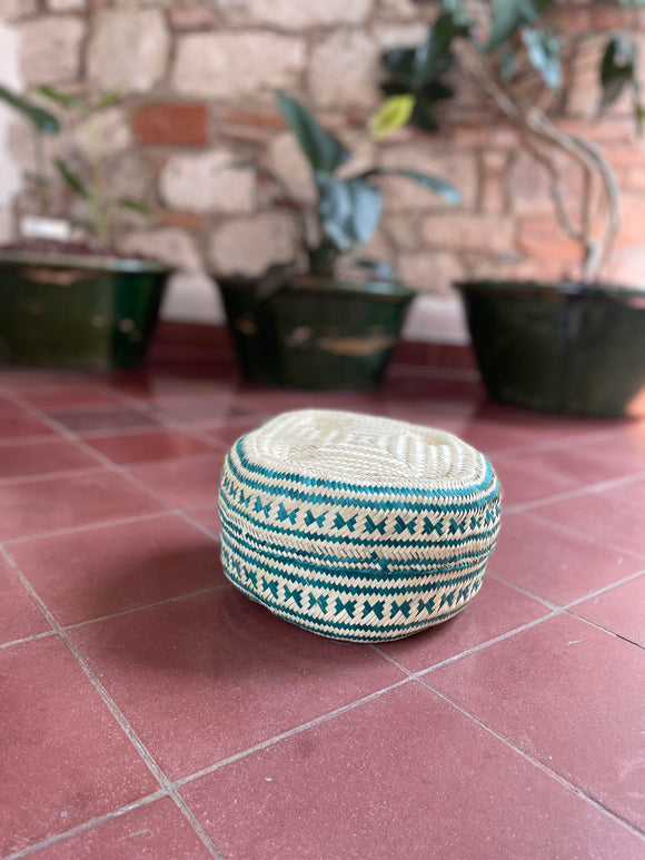 Handwoven Oaxacan Tortilla Basket Green