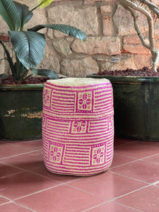 Handwoven Oaxacan Basket Large Pink