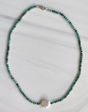 Turquoise & Coin Pearl Necklace